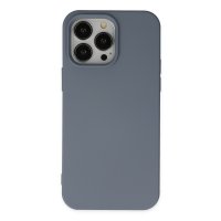 Newface iPhone 14 Pro Max Kılıf Nano içi Kadife Silikon - Gri