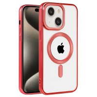 Newface iPhone 15 Kılıf Kronos Magsafe Kapak - Kırmızı