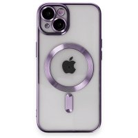 Newface iPhone 15 Kılıf Kross Magneticsafe Kapak - Mor