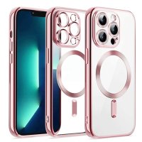 Newface iPhone 15 Kılıf Kross Magneticsafe Kapak - Pembe