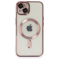 Newface iPhone 15 Kılıf Kross Magneticsafe Kapak - Rose