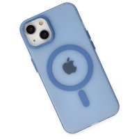 Newface iPhone 15 Kılıf Lodos Magneticsafe Mat Kapak - Sierra Blue