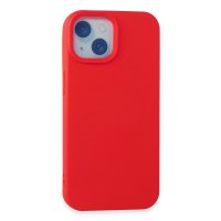 Newface iPhone 15 Plus Kılıf Nano içi Kadife Silikon - Kırmızı