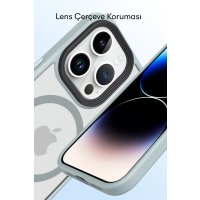 Newface iPhone 15 Plus Kılıf Trex Magneticsafe Kapak - Sierra Blue