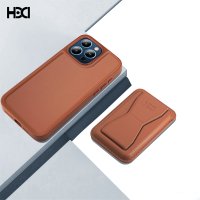 HDD iPhone 15 Pro Kılıf HD Deri Luxury Magnet Kartvizitli Kapak - Lacivert