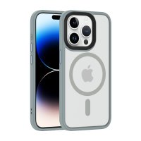 Newface iPhone 15 Pro Kılıf Trex Magneticsafe Kapak - Titan Gri