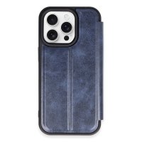 Newface iPhone 15 Pro Max Kılıf Flip Cover - Lacivert