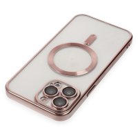 Newface iPhone 15 Pro Max Kılıf Kross Magneticsafe Kapak - Rose