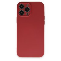Newface iPhone 15 Pro Max Kılıf Nano içi Kadife Silikon - Kırmızı