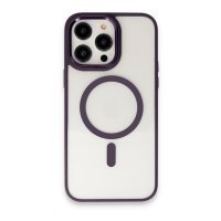 Newface iPhone 15 Pro Max Kılıf Room Magneticsafe Silikon - Derin Mor