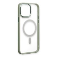 Newface iPhone 15 Pro Max Kılıf Room Magneticsafe Silikon - Su Yeşili