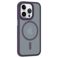 Newface iPhone 15 Pro Max Kılıf Trex Magneticsafe Kapak - Derin Mor
