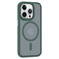 Newface iPhone 15 Pro Max Kılıf Trex Magneticsafe Kapak - Koyu Yeşil