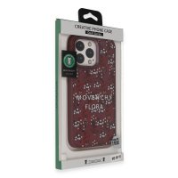 Movenchy iPhone 15 Terra Desenli Kapak - Pembe - 1