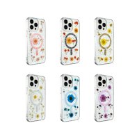 Newface iPhone 16 Kılıf Daisy Simli Magsafe Kapak - Mor