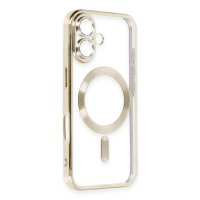 Newface iPhone 16 Kılıf Kross Magneticsafe Kapak - Gold