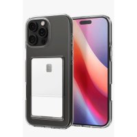 Newface iPhone 16 Pro Kılıf Kart Şeffaf Silikon - Şeffaf