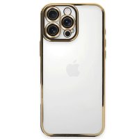 Newface iPhone 16 Pro Kılıf Razer Lensli Silikon - Gold