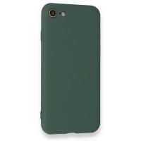 Newface iPhone SE 2020 Kılıf Nano içi Kadife Silikon - Koyu Yeşil
