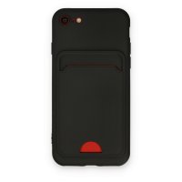 Newface iPhone 7 Kılıf Kelvin Kartvizitli Silikon - Siyah