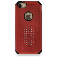 Newface iPhone 7 Kılıf Trow Silikon Kapak - Kırmızı