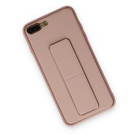 Newface iPhone 7 Plus Kılıf Coco Deri Standlı Kapak - Pembe