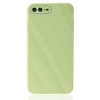 Newface iPhone 7 Plus Kılıf Glass Kapak - Açık Yeşil
