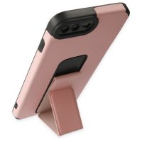 Newface iPhone 7 Plus Kılıf Mega Standlı Silikon - Pudra