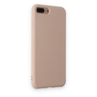 Newface iPhone 7 Plus Kılıf Nano içi Kadife Silikon - Pudra