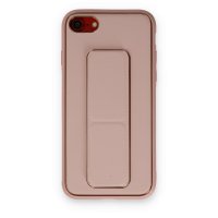 Newface iPhone 8 Kılıf Coco Deri Standlı Kapak - Pembe