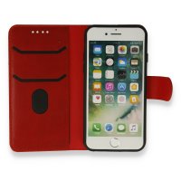 Newface iPhone 8 Kılıf Trend S Plus Kapaklı Kılıf - Kırmızı