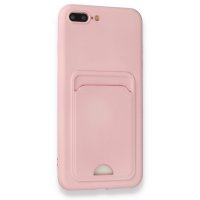 Newface iPhone 8 Plus Kılıf Kelvin Kartvizitli Silikon - Pembe