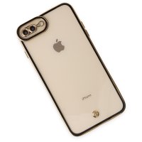 Newface iPhone 8 Plus Kılıf Liva Lens Silikon - Siyah