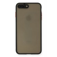 Newface iPhone 8 Plus Kılıf Montreal Silikon Kapak - Siyah