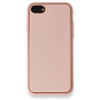 Newface iPhone SE 2020 Kılıf Coco Deri Silikon Kapak - Pembe