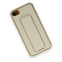 Newface iPhone SE 2020 Kılıf Coco Deri Standlı Kapak - Beyaz