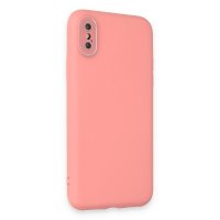 Newface iPhone X Kılıf Lansman Glass Kapak - Pembe