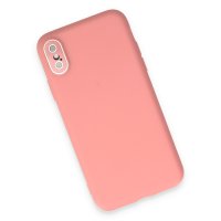 Newface iPhone X Kılıf Lansman Glass Kapak - Pembe