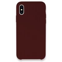 Newface iPhone X Kılıf Lansman Legant Silikon - Bordo