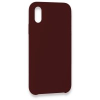 Newface iPhone XS Kılıf Lansman Legant Silikon - Bordo