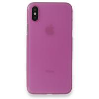 Newface iPhone X Kılıf PP Ultra İnce Kapak - Pembe