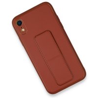 Newface iPhone XR Kılıf Coco Deri Standlı Kapak - Fuşya