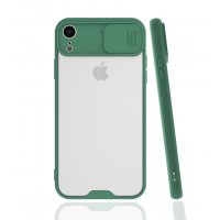 Newface iPhone XR Kılıf Platin Kamera Koruma Silikon - Yeşil