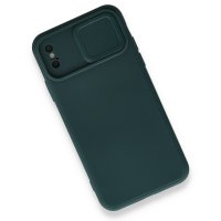 Newface iPhone XS Kılıf Color Lens Silikon - Yeşil