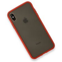 Newface iPhone XS Max Kılıf Montreal Silikon Kapak - Kırmızı