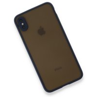 Newface iPhone XS Max Kılıf Montreal Silikon Kapak - Lacivert