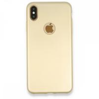Newface iPhone XS Max Kılıf First Silikon - Gold