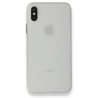 Newface iPhone XS Kılıf PP Ultra İnce Kapak - Beyaz