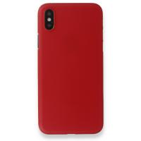 Newface iPhone XS Kılıf PP Ultra İnce Kapak - Kırmızı