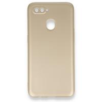 Newface Oppo A12 Kılıf First Silikon - Gold